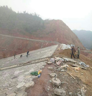 黃陵巴山水庫上游護坡工程